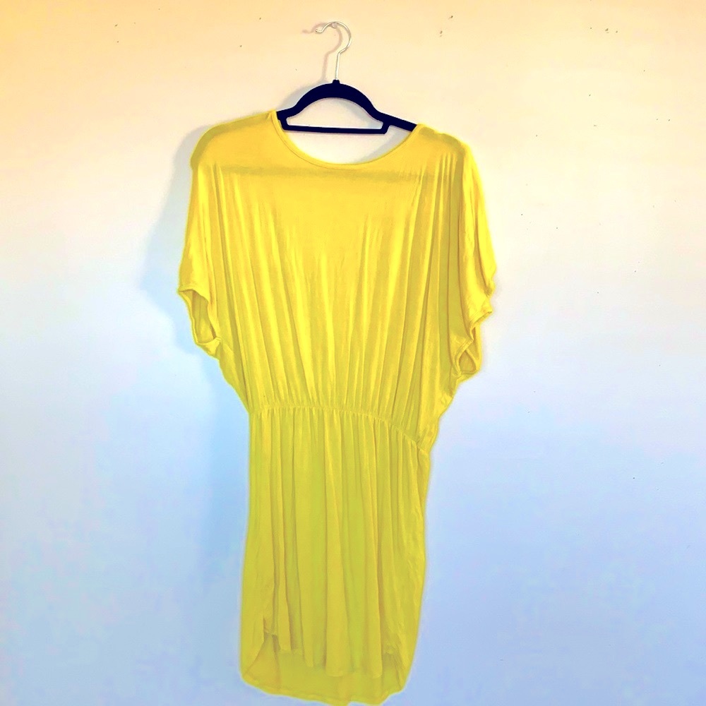 Yellow backless mini dress by Arden b